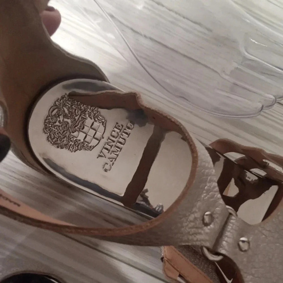 Vince Camuto arlanian gladiator Sandals metal San angora size 10m women - Picture 7 of 7